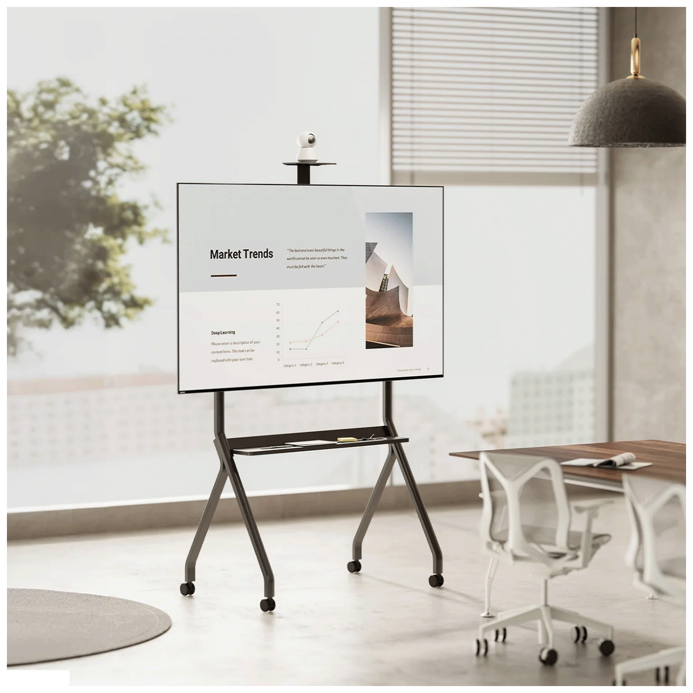 Maclean Stalak za TV / kolica, polica za kameru, 55"-100", 120kg. - MC-114 B
