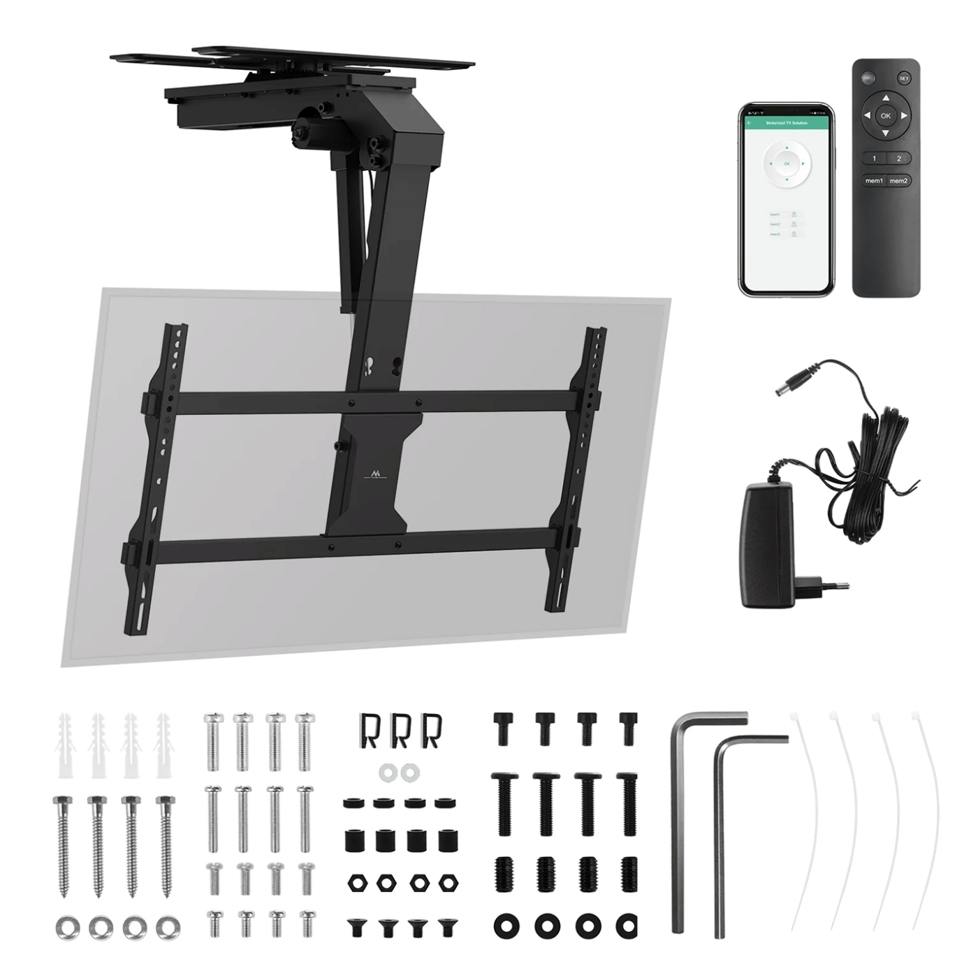 Maclean Nosač za TV, električni, stropni, 43" - 86", 45kg - MC-109 T