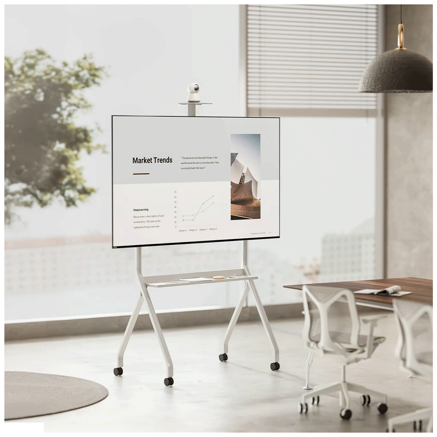 Maclean Stalak za TV / kolica, polica za kameru, 55"-100", 120kg. - MC-114 W