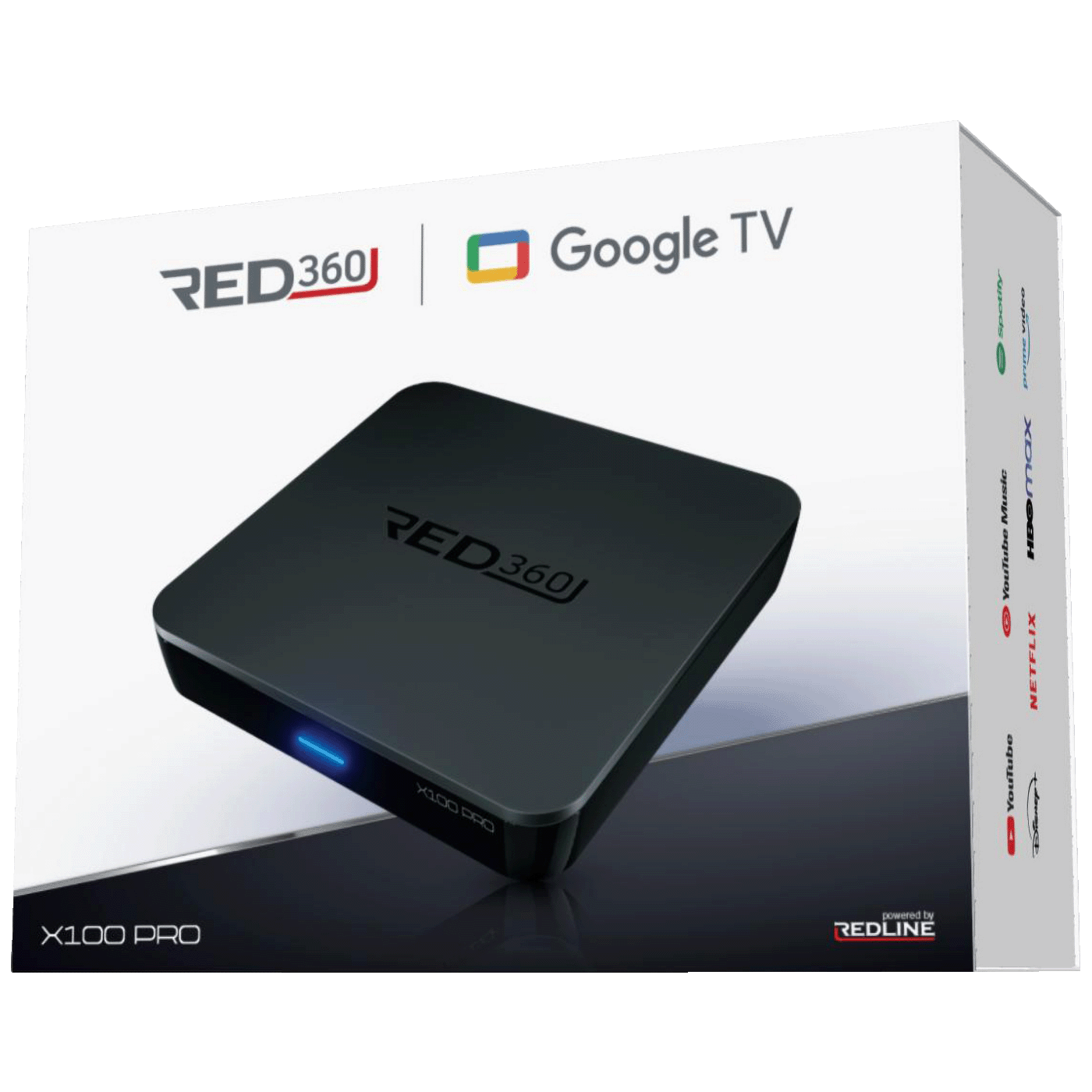 REDLINE Prijemnik Google TV, 4K, 2GB / 16 GB, WiFi, Bluetooth, LAN - RED360 X100 PRO