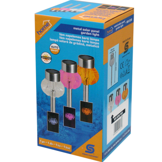 home Solarna vrtna dekorativna LED lampa, 600 mAh - MX 838/WH