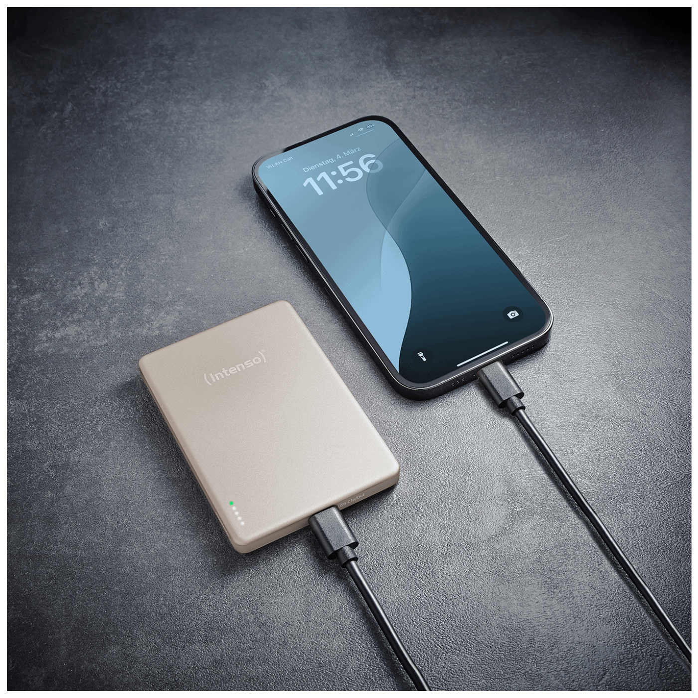 (Intenso) Prijenosni punjač, MagSafe, 5000mAh, bežični, Champagne - POWERBANK MW5000 Champagne