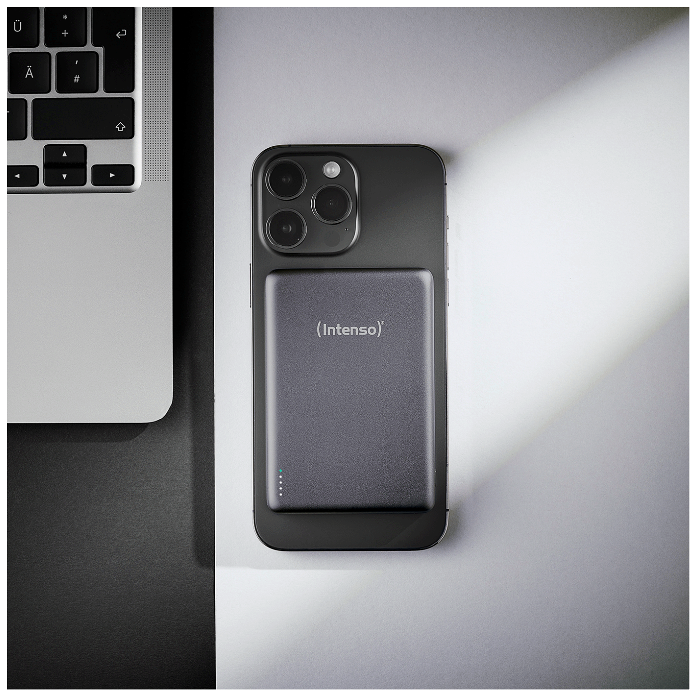 (Intenso) Prijenosni punjač, MagSafe, 10000mAh, bežični - POWERBANK MW10000 Gray