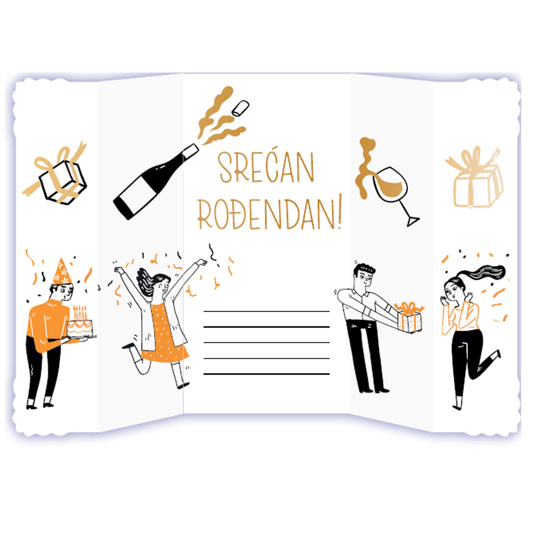 Čestitka Srećan rođendan, Aloha 68004, Vrabac