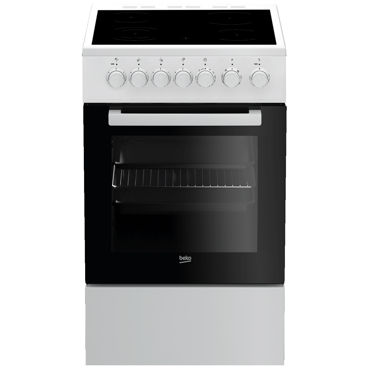 Beko Štednjak 4 staklokeramičke ringle, pećnica 55 lit., A - FSE 57110 GW