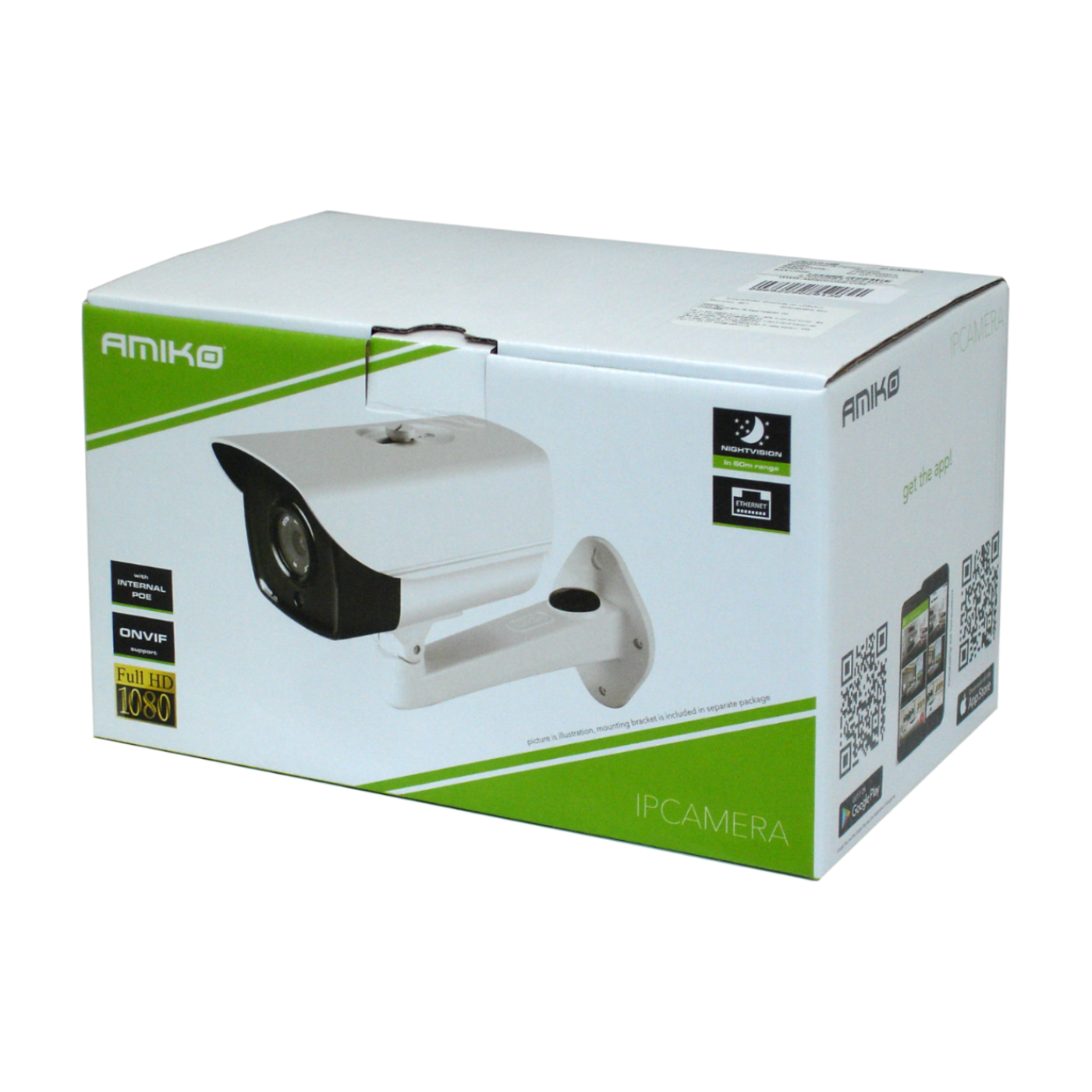 Amiko Home Kamera IP 2 MP, PoE, 1/2.9" SONY CMOS, HD Lens 6mm - B60P200 POE