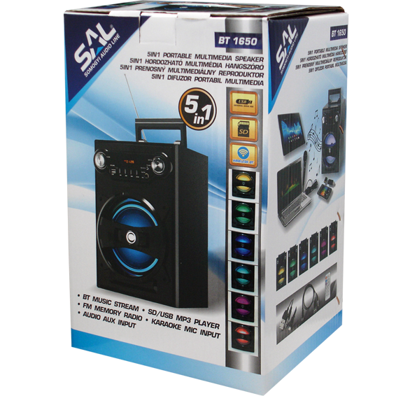 SAL Zvučnik bežični, Bluetooth, multimedijalni, 5in1 - BT 1650