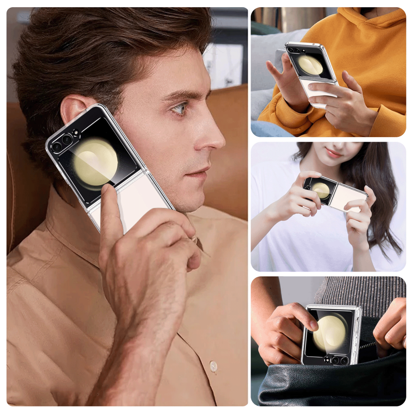 NN-Su Maska za Samsung Z Flip4, 5G, Transparent - Galaxy Z Flip4 Phone Case
