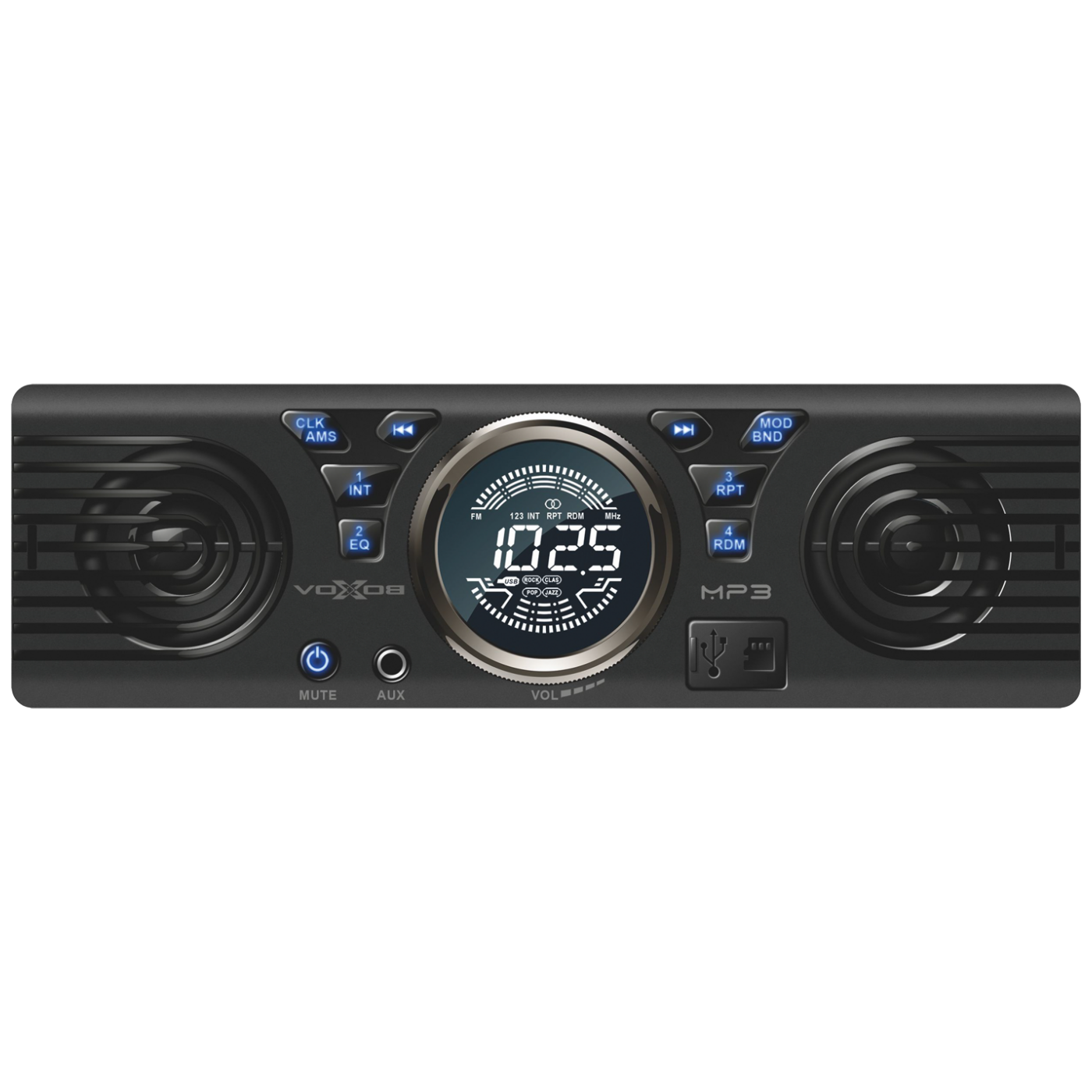 SAL Auto radio sa ugrađenim zvučnicima, 2x10W, USB, RCA - VB P1000