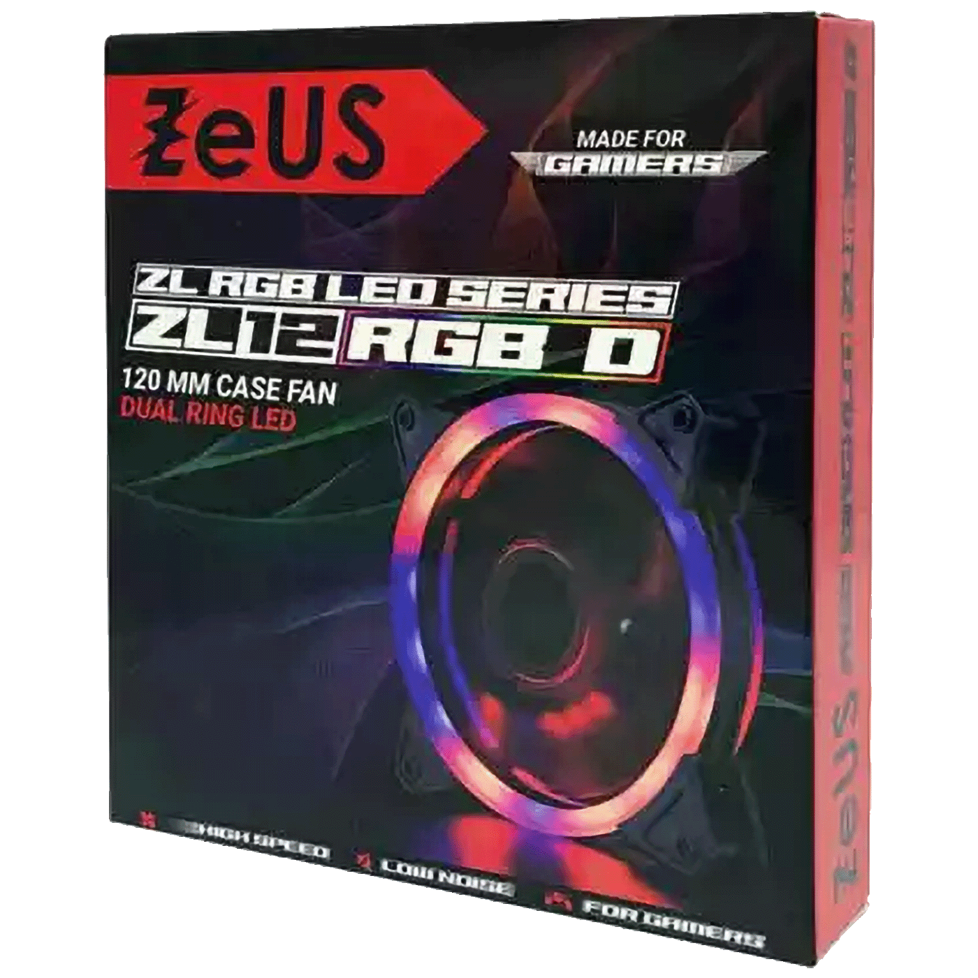 Zeus Ventilator za kućište, RGB, 120 mm - Case Cooler 120x120 Dual Ring RGB