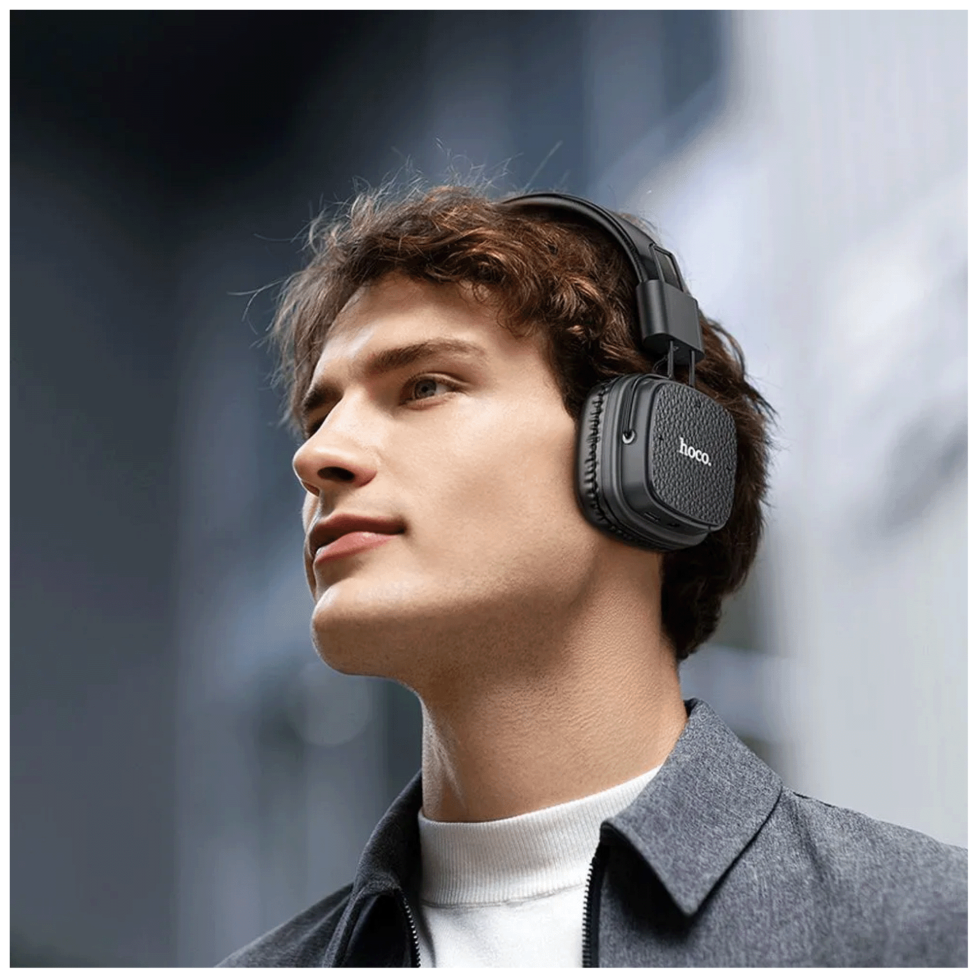 hoco. Bežične/žične slušalice, Bluetooth, AUX - W56 Earl, Black