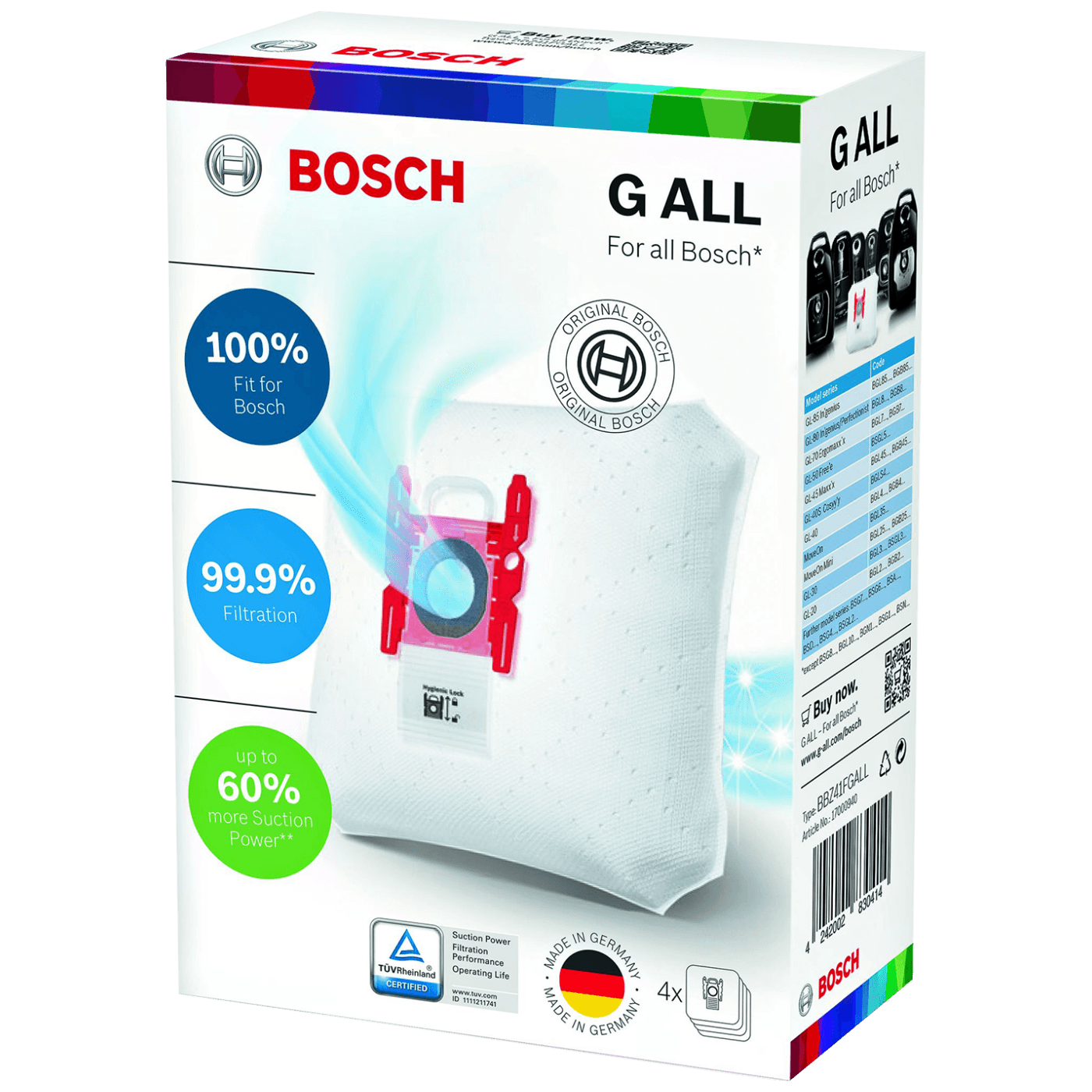 Bosch Vrećice za Bosch usisavač, pakiranje 4 kom. - BBZ41FGALL