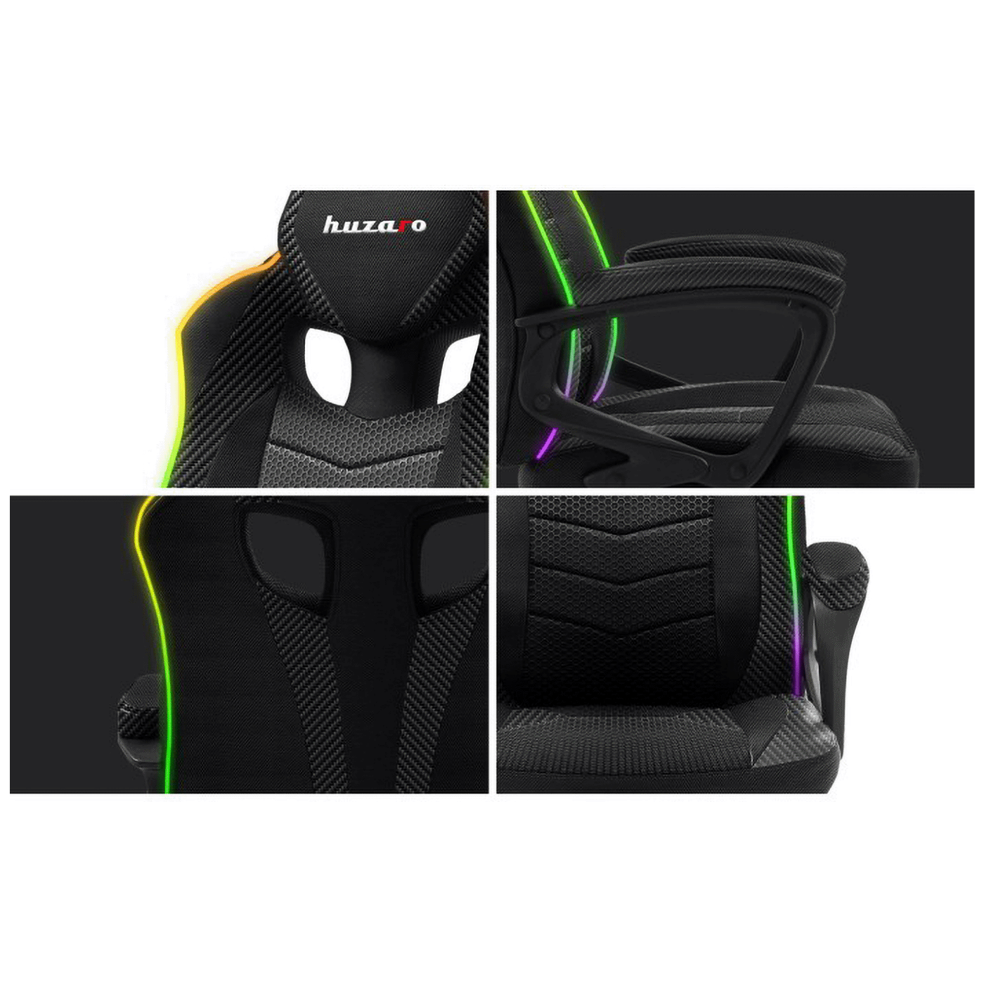 Huzaro Gaming stolica, RBG, Carbon, daljinski upravljač - Force 2.5 RGB Carbon Mesh
