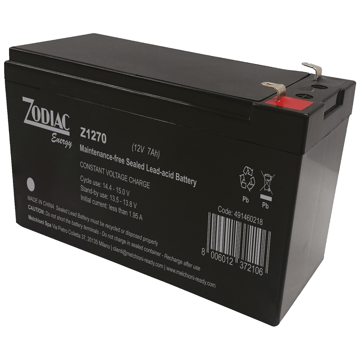 ZODIAC Baterija akumulatorska, 12V / 7Ah - Z1270 12V 7Ah