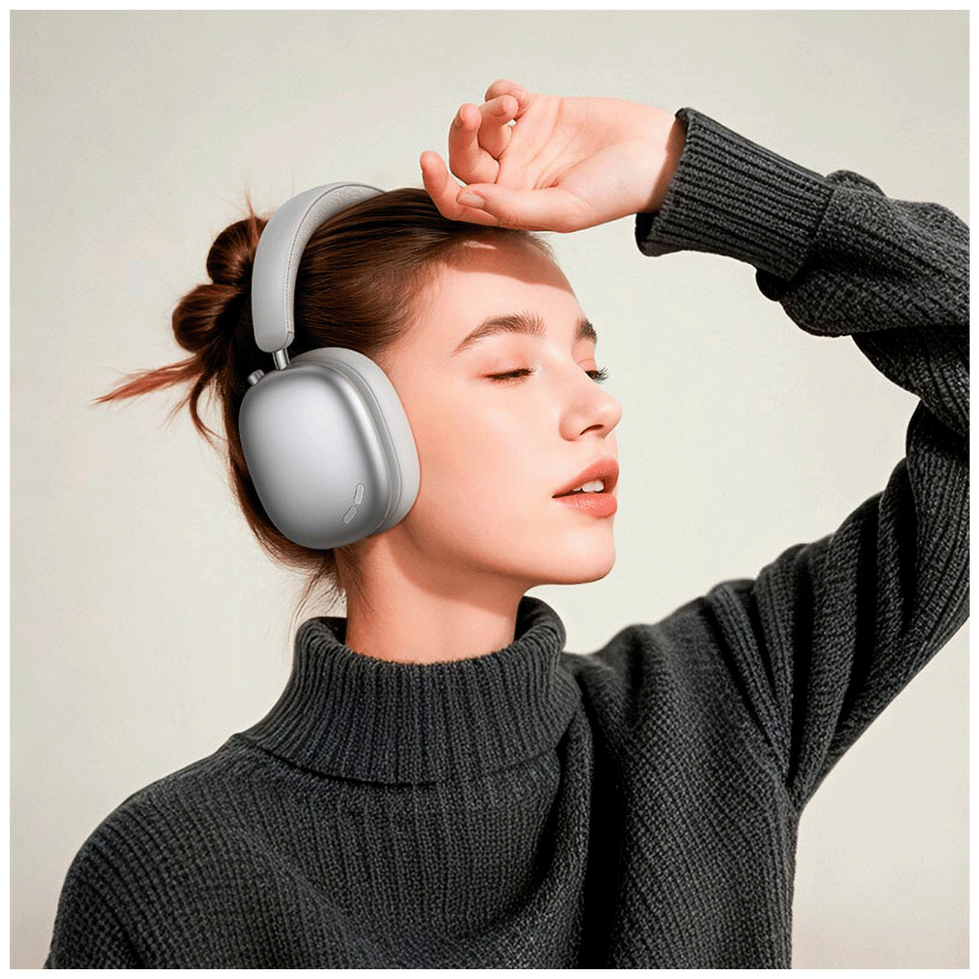 hoco. Bežične slušalice, Bluetooth, ANC - W63 Silver