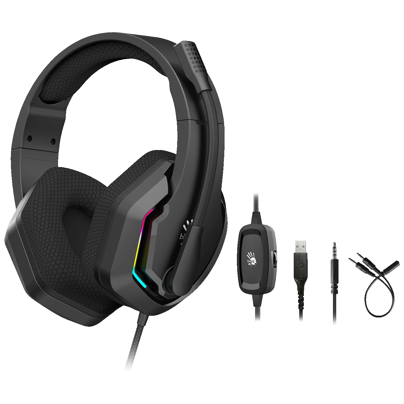 Bloody Slušalice sa mikrofonom, gaming, RGB, 3.5 mm - A4-G260P BLACK