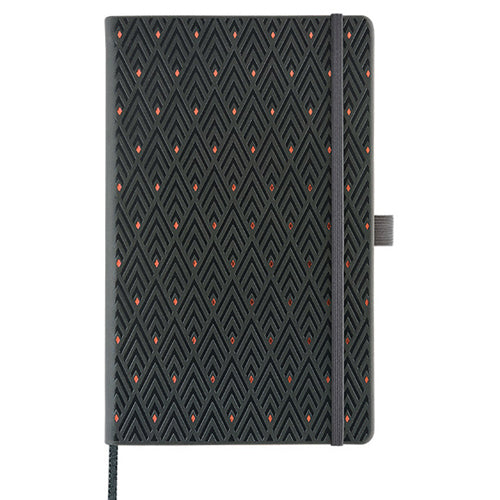 Notes A5 dikto, Diamond Copper, crno crveni, Castelli