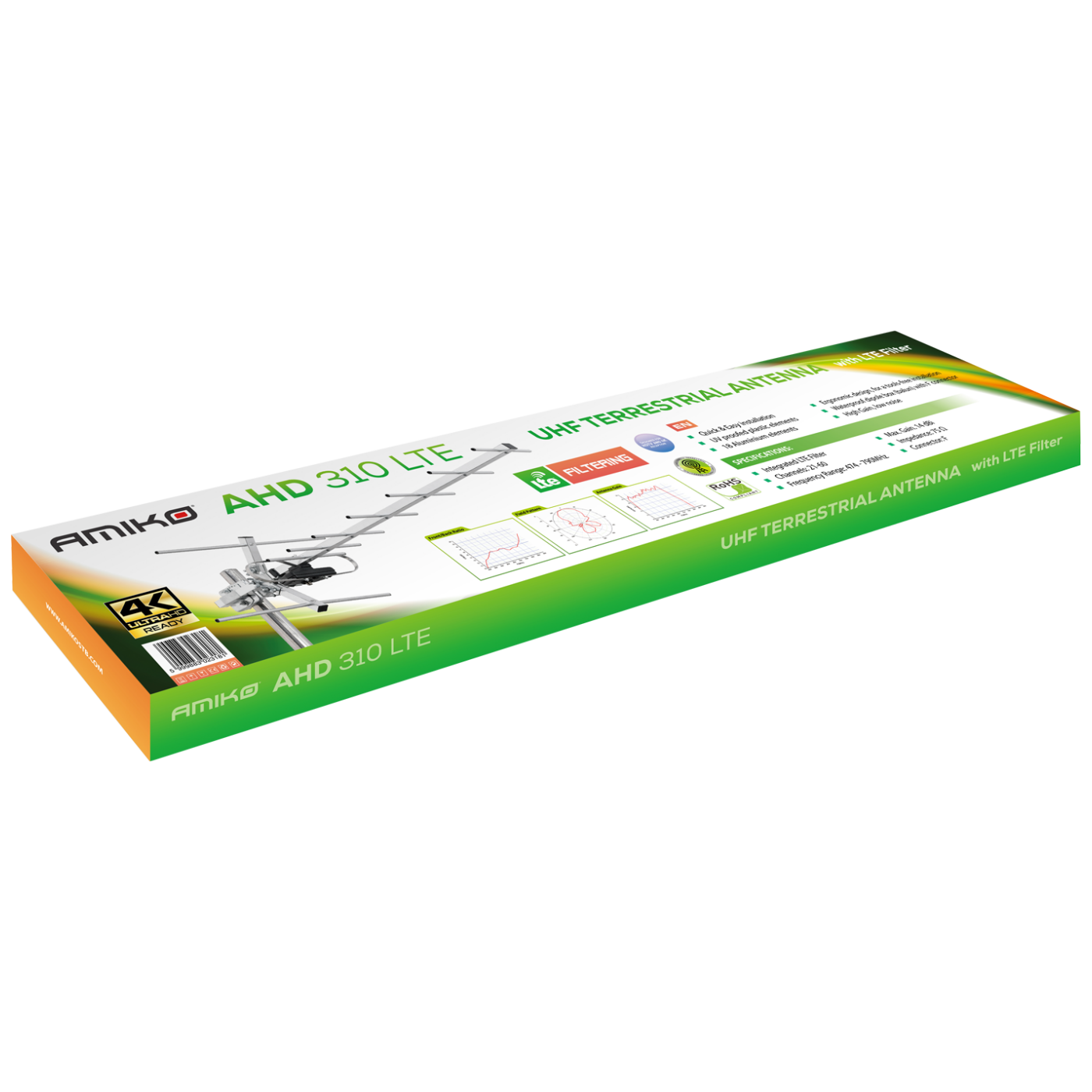 Amiko Antena Loga UHF 18 elemenata, Alu, 14dB, LTE filter - AHD 310 LTE