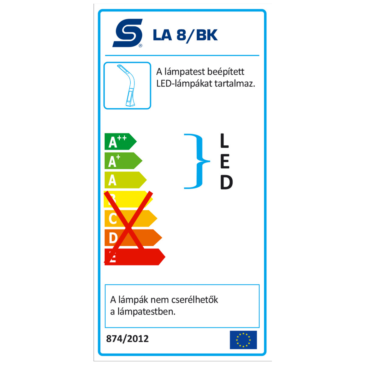 home Lampa, LED, stolna - LA 8/BK