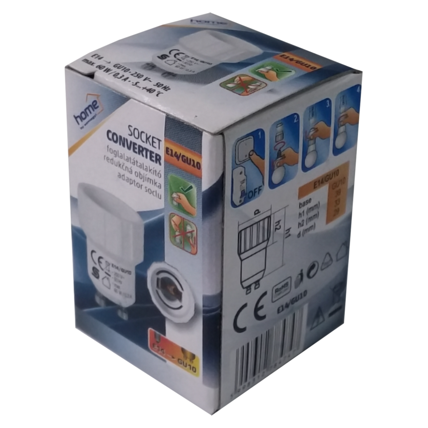 home Adapter za sijalično grlo GU10 na E14 - E14/GU10