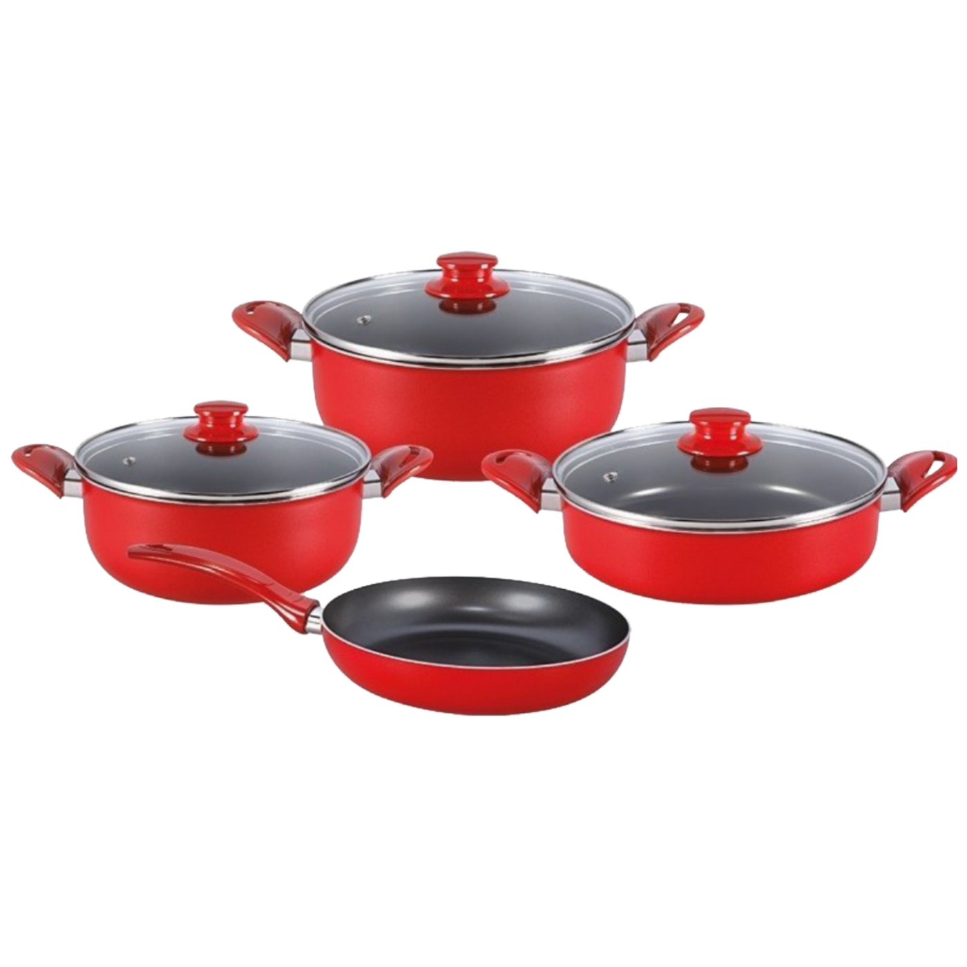 Zilan Posuđe, teflon, set 7/1, crvena - ZLN9379