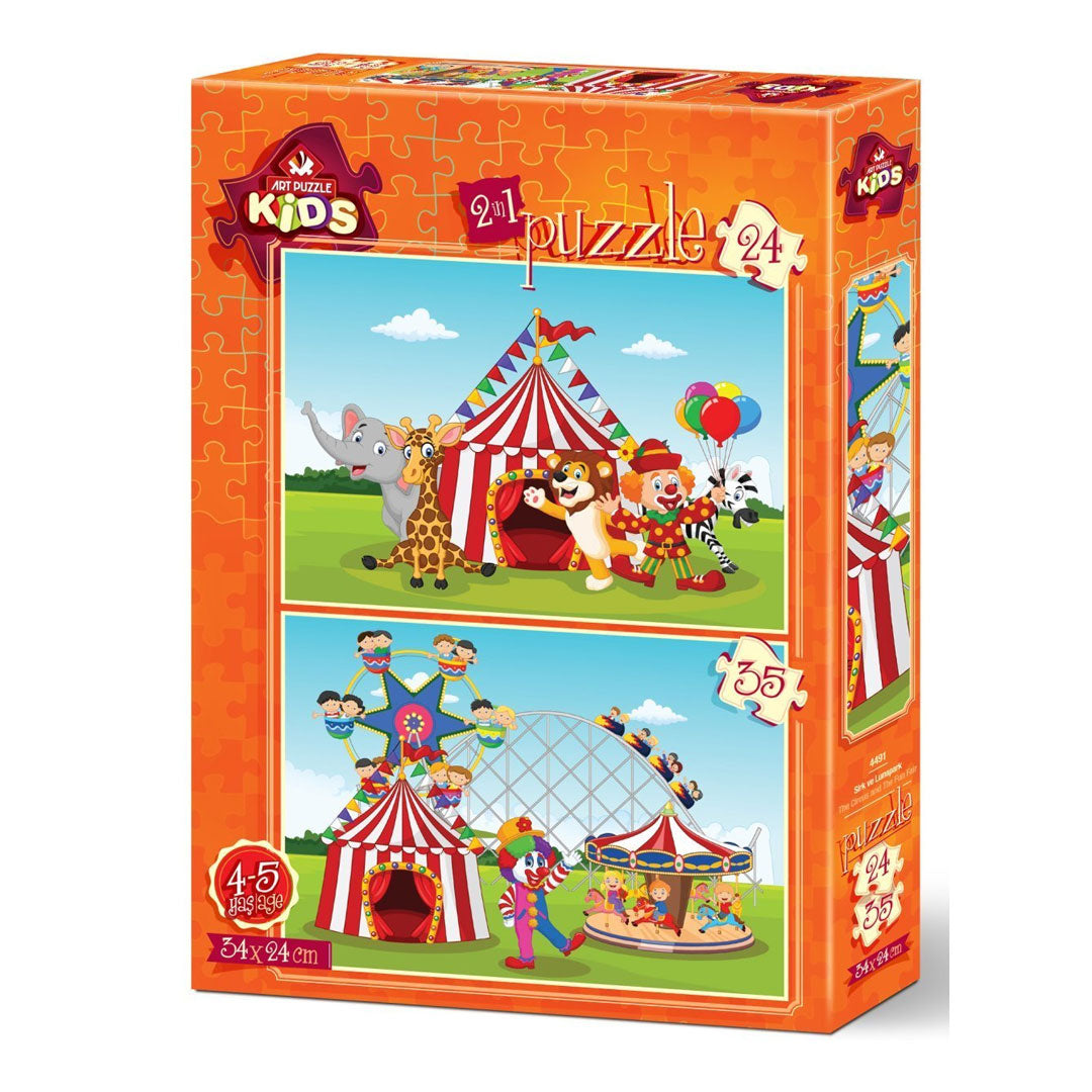 Puzzle 2u1 Art, Cirkus 4491, 24 + 35 pcs