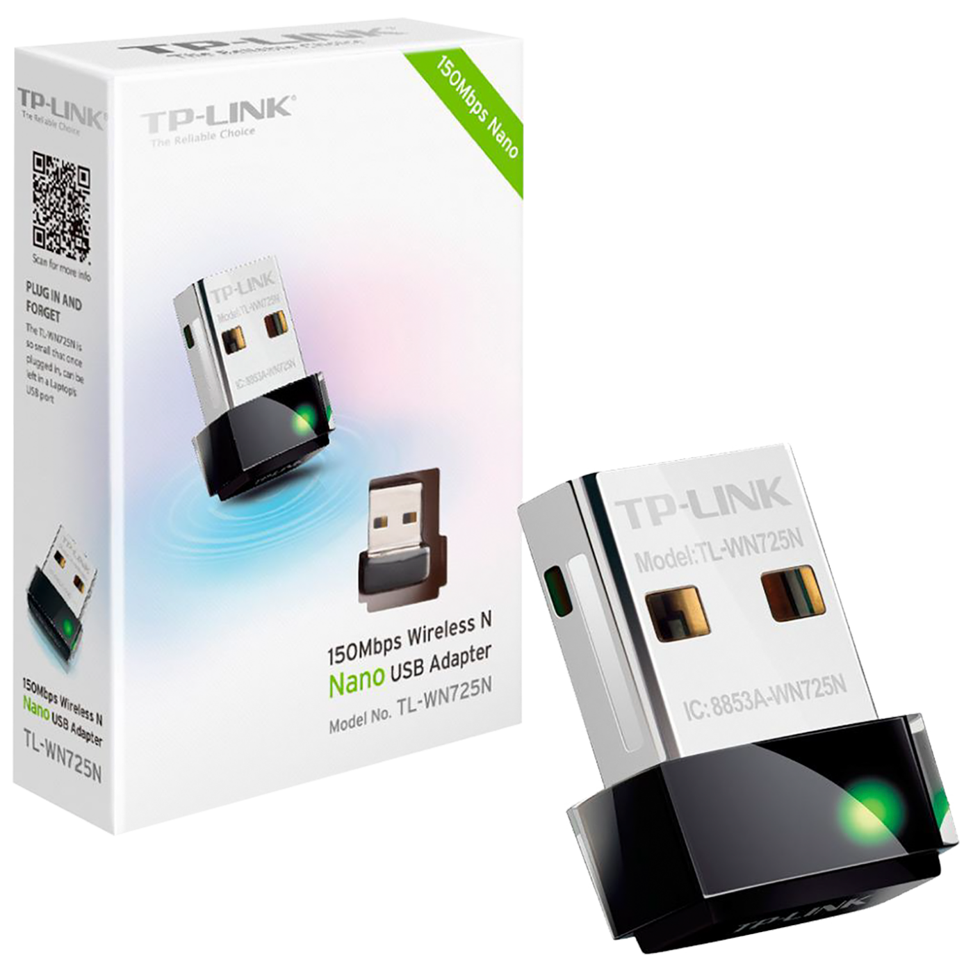 TP-LINK Wi-Fi mrežna kartica, USB, 2.4 GHz, 150 Mbps, nano - TL-WN725N