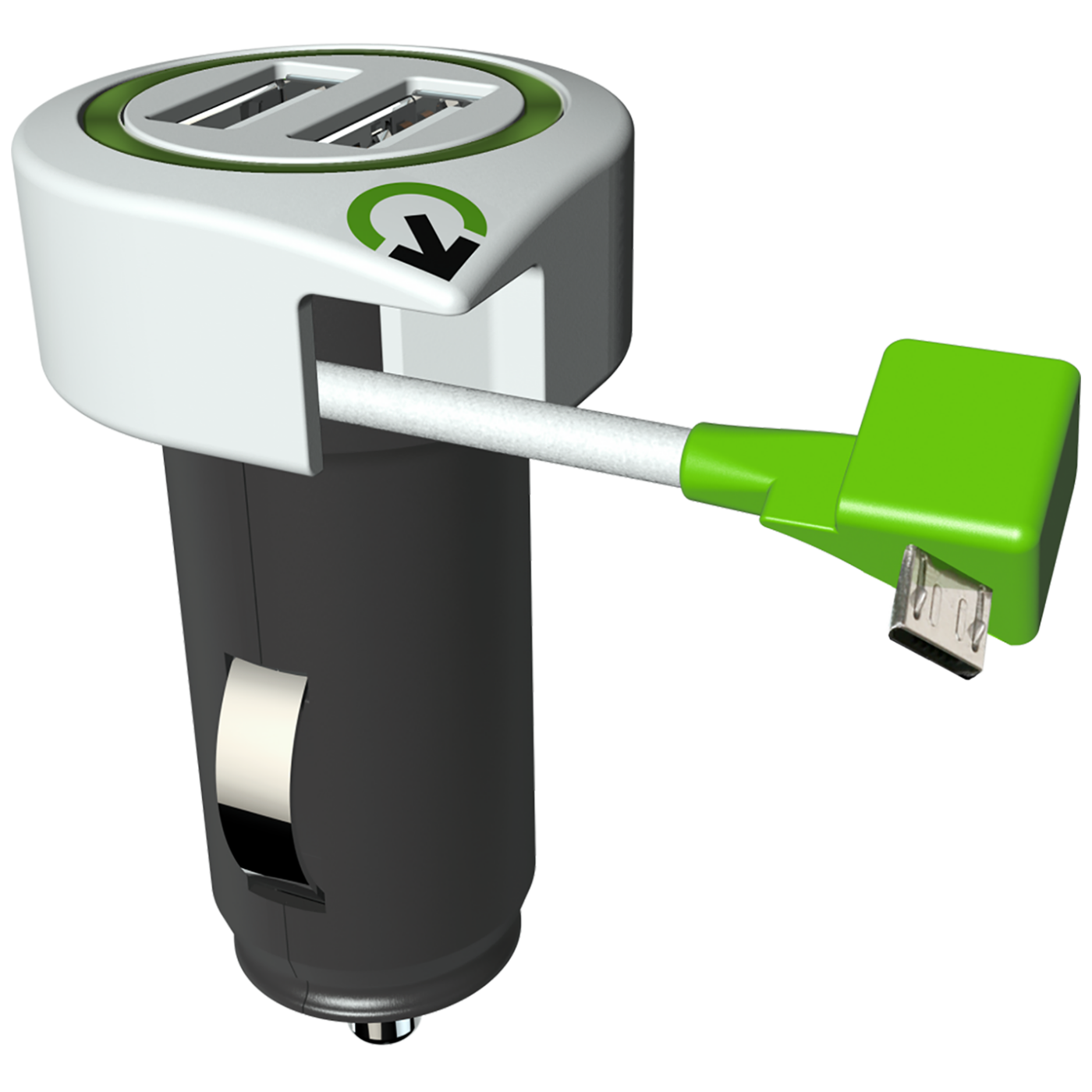 q2power Auto punjač, Dual USB, 3.1A, microUSB - TRIPLE USB CAR CHARGER M