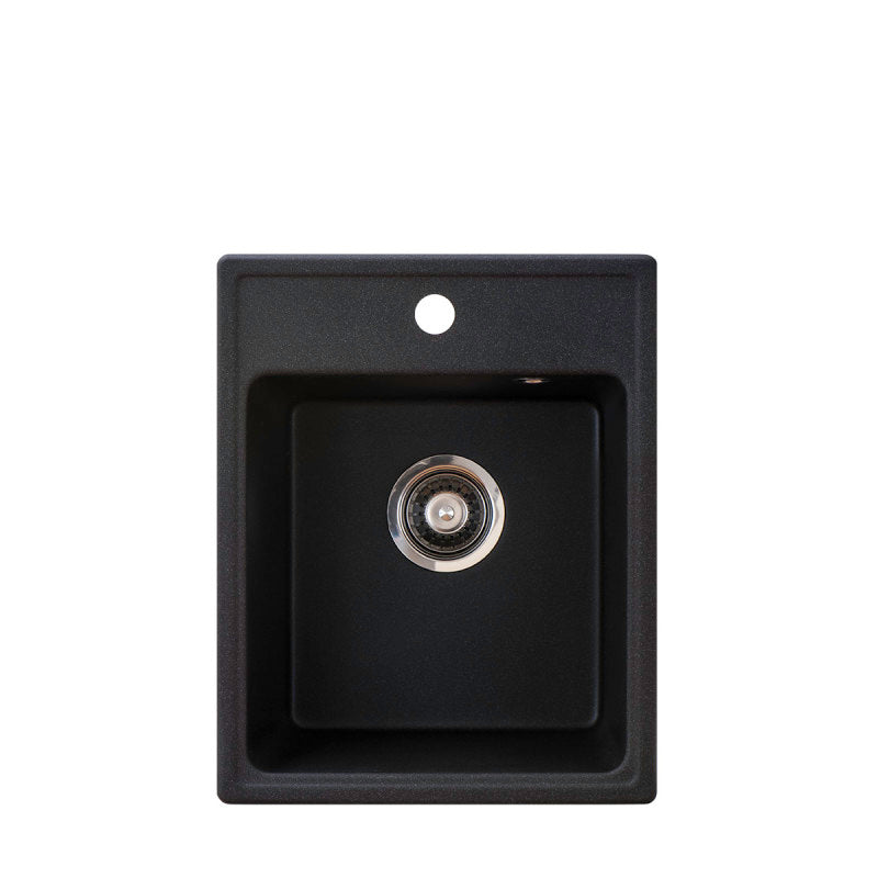 X Granit sudoper-Quadro 40 sa sifonom, crna