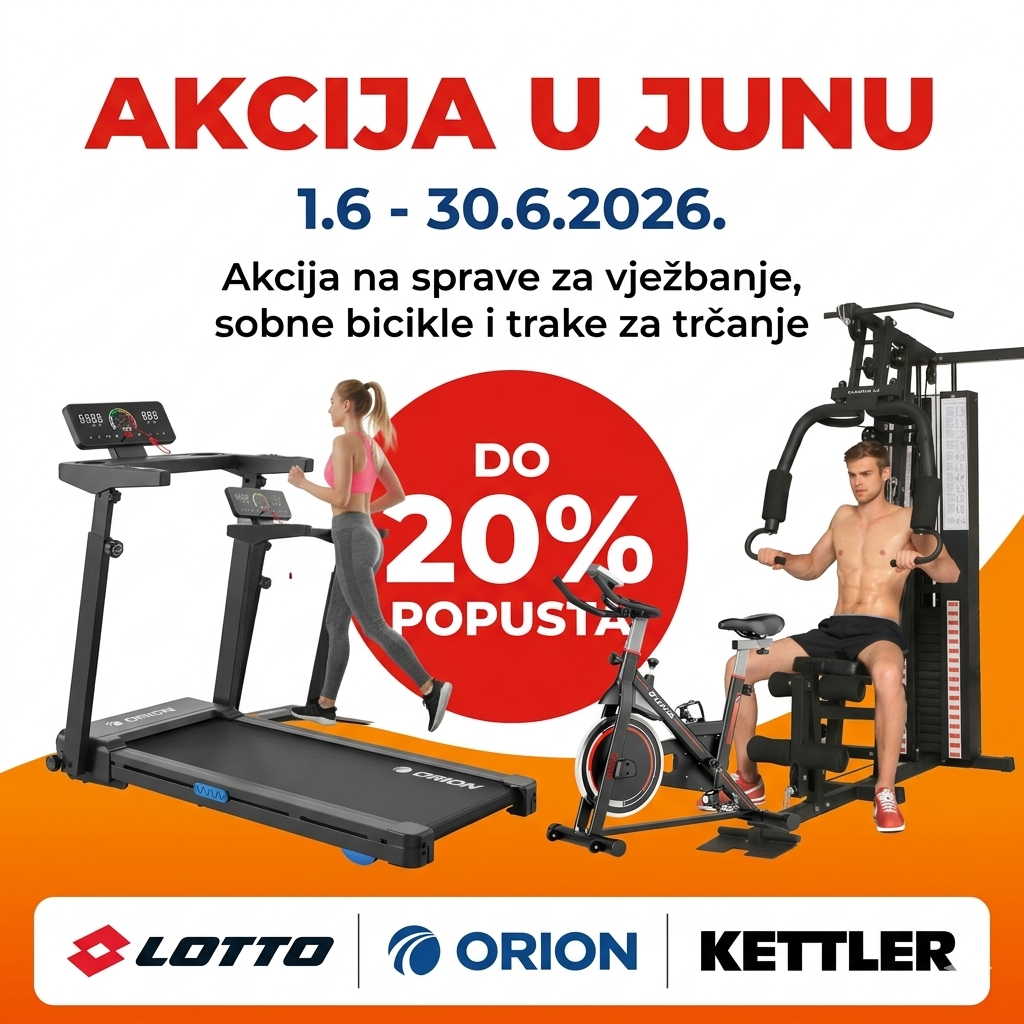 Ljetna akcija sporta i outdoor opreme Popusti do 20%