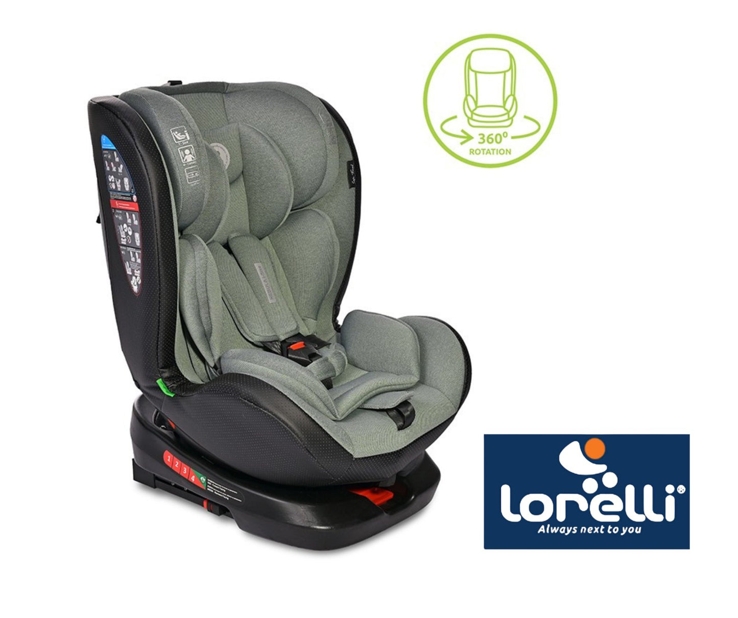 Autosjedalica Nebula Iceberg Green I Size, Isofix 40-150Cm
