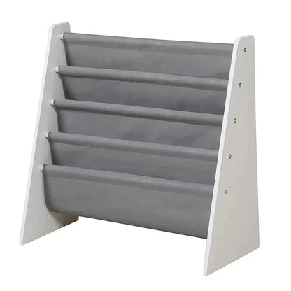 Dječija Polica za Knjige i Igračke, Organizator, Sekcija, Biblioteka za Dječiju Sobu - WHITE/GREY