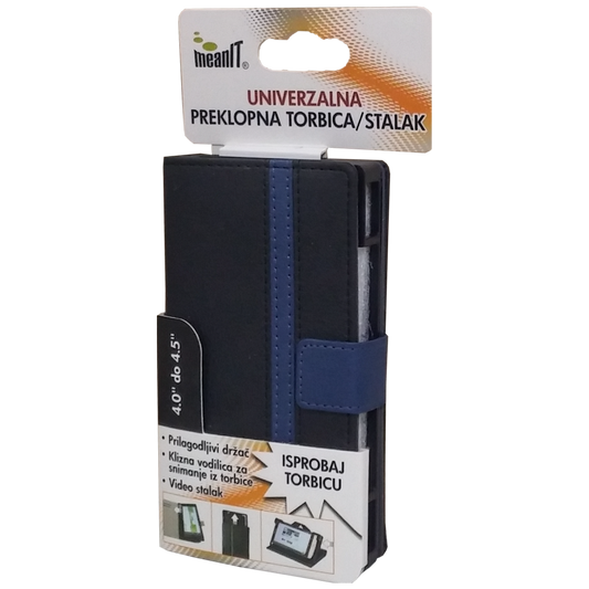 MeanIT Torbica/stalak, univerzalna, preklopna, 4-4.5",crno/plava - TUS1