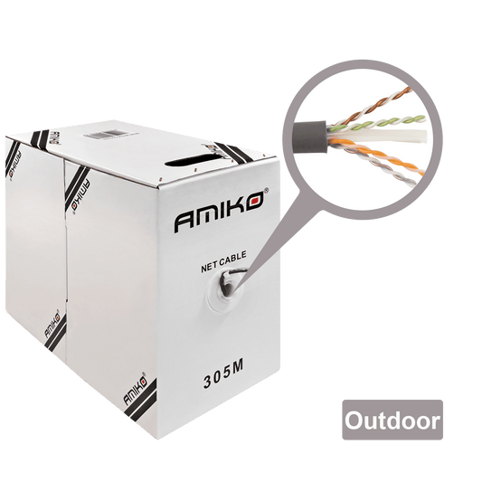Amiko Mrežni FTP kabl, CAT5e, OutDoor, 305 met. - CAT5e FTP Outdoor 305m