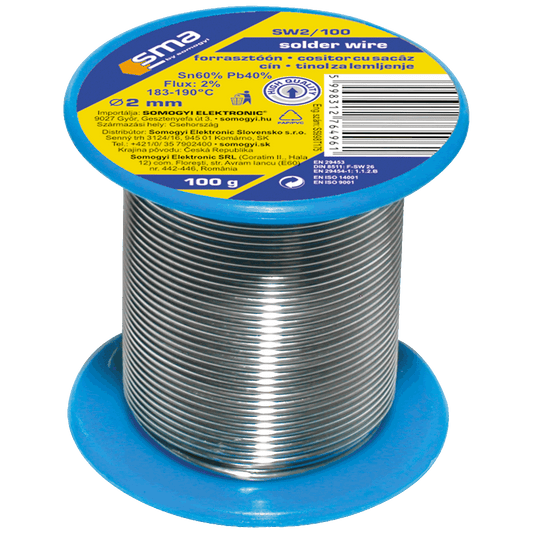 SMA Tinol za lemljenje, Ø2.0 mm, 100g - SW 2/100