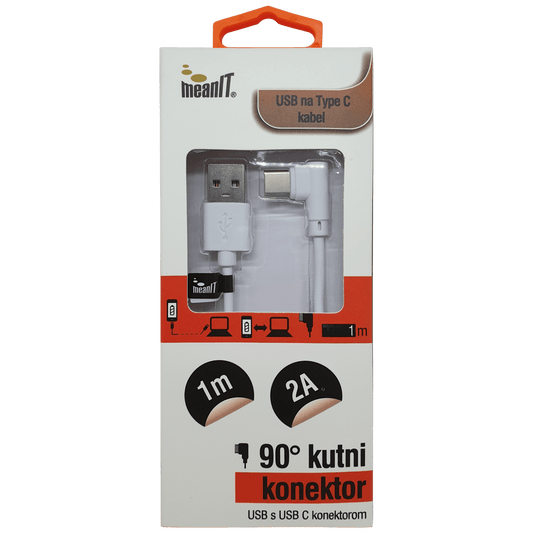 MeanIT USB kabl za smartphone, USB / USB C, 1 met - KMUSBC1