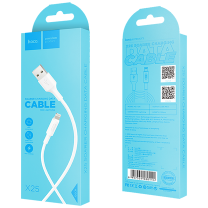 hoco. USB kabl za iPhone, Lightning kabl, 1 met., 2 A, bijela - X25 Soarer Lightning, White