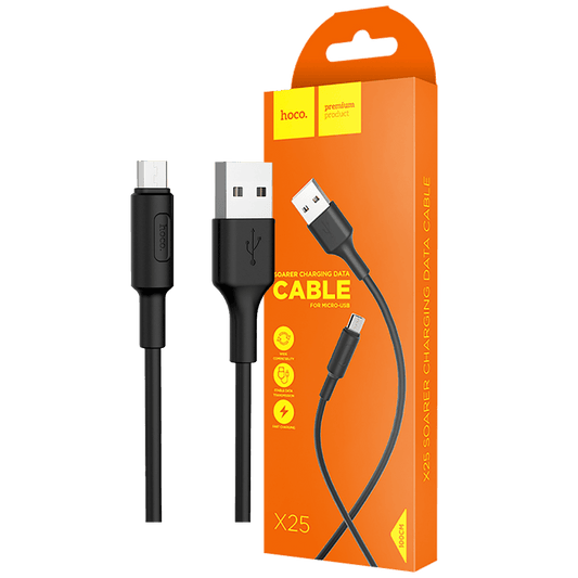 hoco. USB kabl za smartphone, micro USB kabl, 1 met., 2 A, crna - X25 Soarer Micro USB, Black