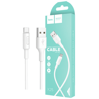 hoco. USB kabl za smartphone, USB type C kabl, 1 met, 2 A,bijela - X25 Soarer USB type C, White