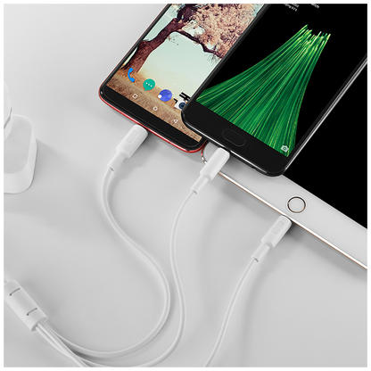 hoco. USB kabl, 3in1, microUSB, USB type C, Lightning, 1 met, 2 A - X25 Soarer 3in1, White