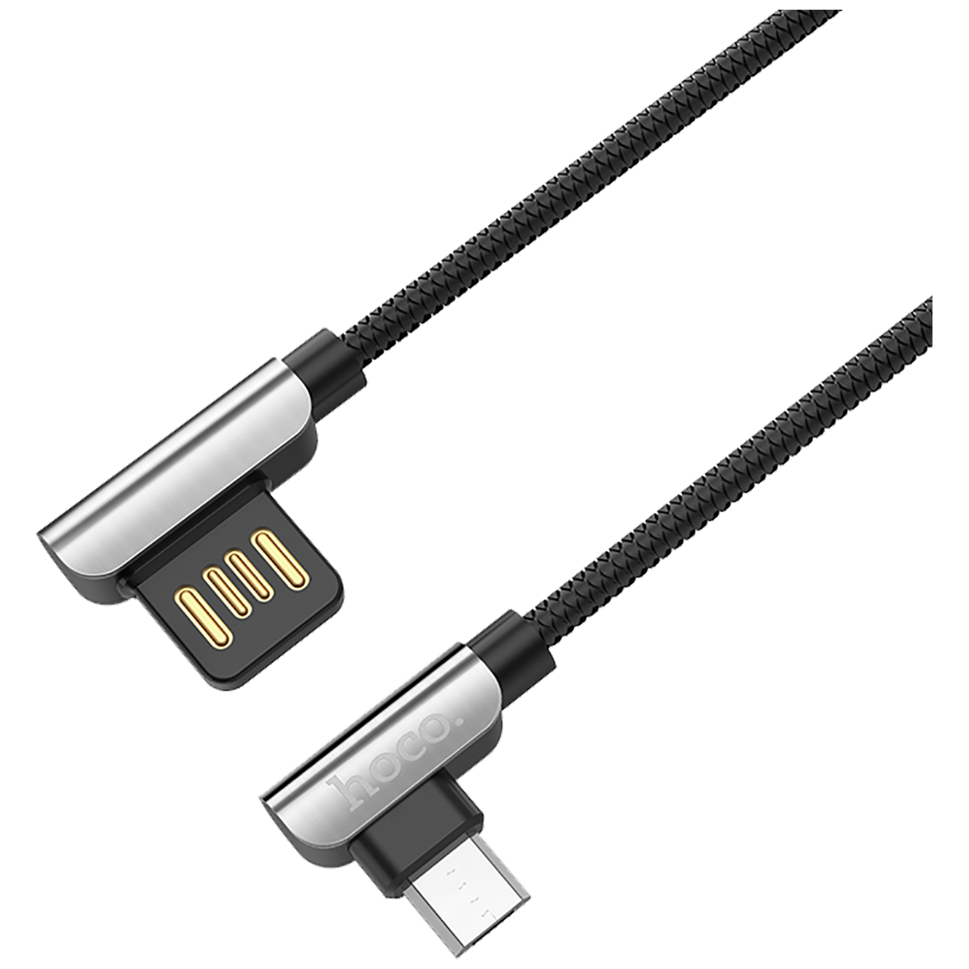hoco. USB kabl za smartphone, micro USB, 1.2 met., 2.4 A, crna - U42 Exquisite steel, Micro USB, BK