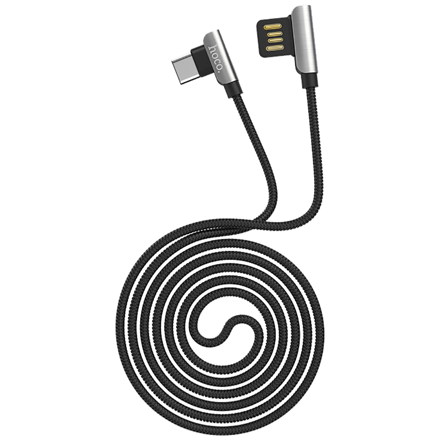 hoco. USB kabl za smartphone, USB type C, 1.2 met., 2.4 A, crna - U42 Exquisite steel, USB type C, BK
