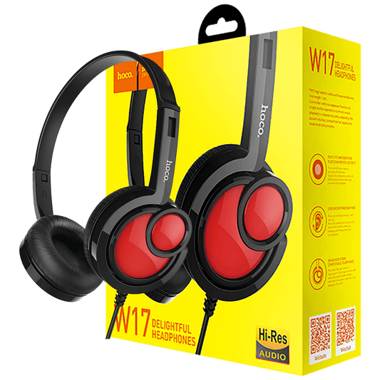 hoco. Slušalice sa mikrofonom, 3.5 mm, dužina kabela 1.5 met, crna - W17 Delightful Headphones MIC BK