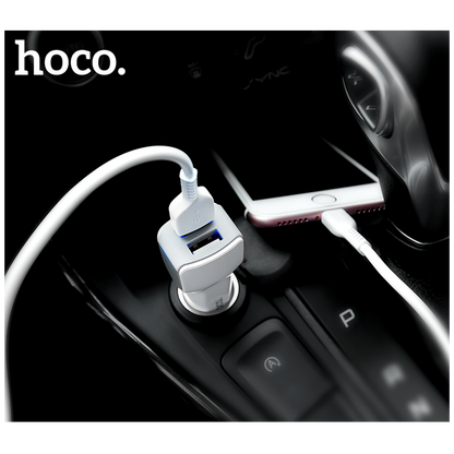 hoco. Auto punjač sa Lightning kabelom, 2 x USB, 5 V/2.4 A - Z23 Grand Style set, Lightning