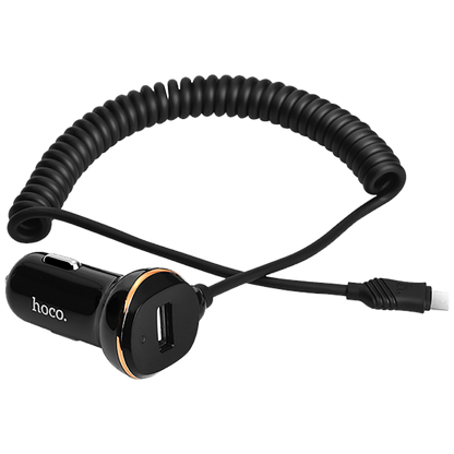 hoco. Auto punjač  sa micro USB kabl, USB, 5 V/3.4 A, crna - Z14 single, micro USB, BK