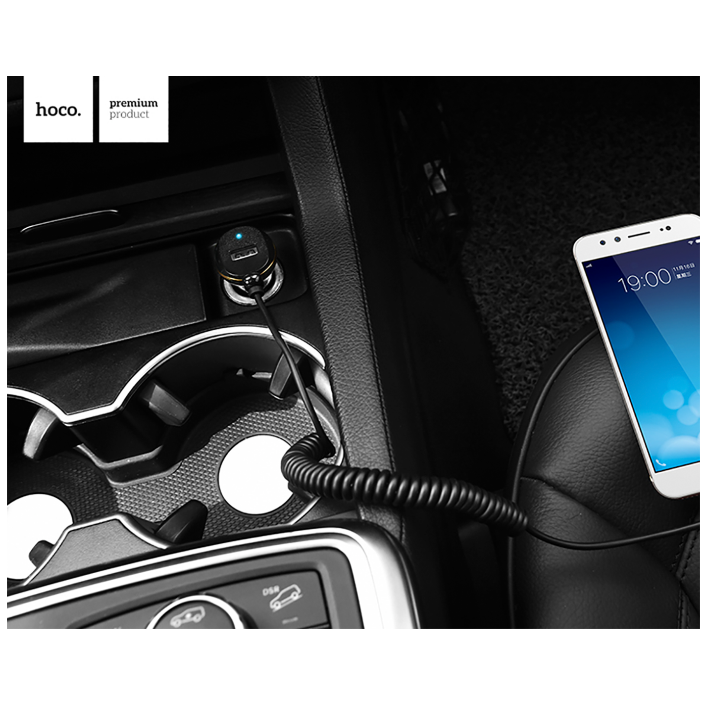 hoco. Auto punjač  sa micro USB kabl, USB, 5 V/3.4 A, crna - Z14 single, micro USB, BK