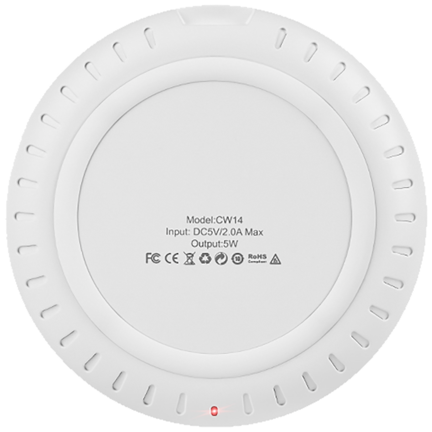 hoco. Punjač bežični, univerzalni, za smartphone, 5 W, crvena - CW14 Wireless charger, RD