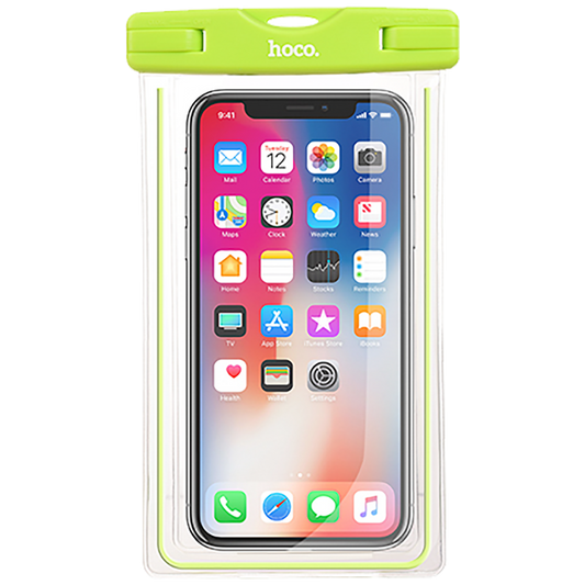 hoco. Torbica za mobitel, vodootporna, fluo zelena - Clear fantasy waterproof bag, GR