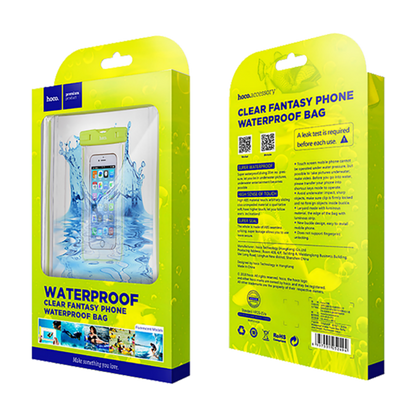 hoco. Torbica za mobitel, vodootporna, fluo zelena - Clear fantasy waterproof bag, GR