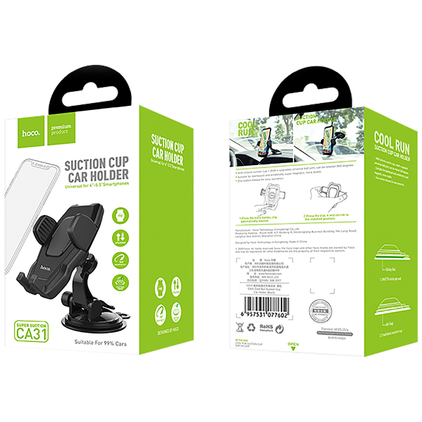 hoco. Auto držač za mobilne uređaje, smartphone, navigacija - CA31 Cool Run